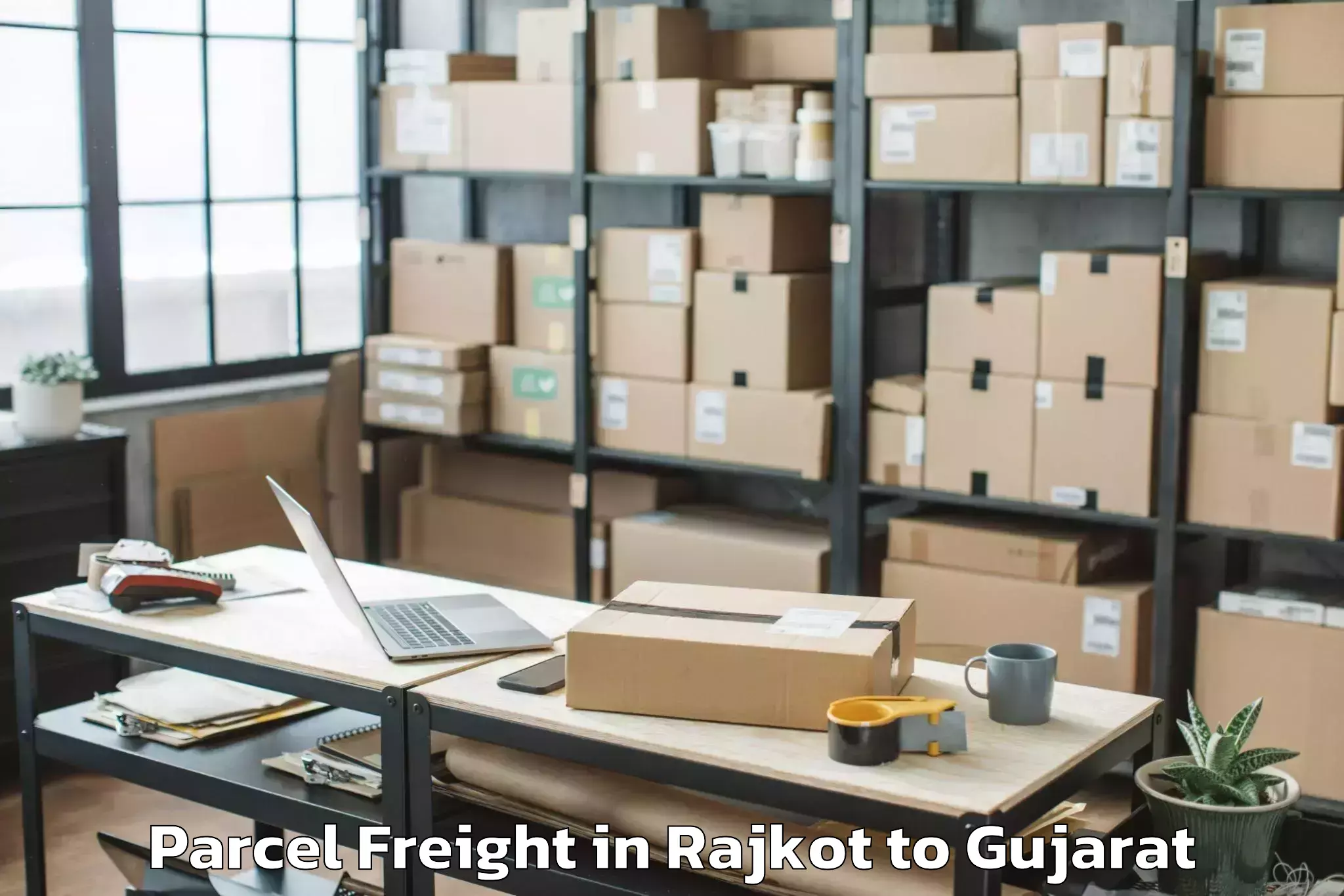 Affordable Rajkot to Indrashil University Rajpur Parcel Freight